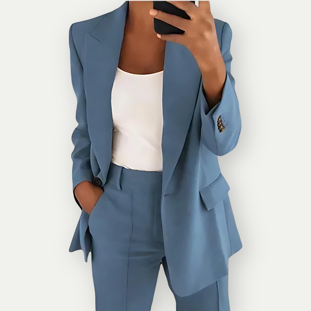 The Leyla Suit — Toasted Almond Wool-Blend
