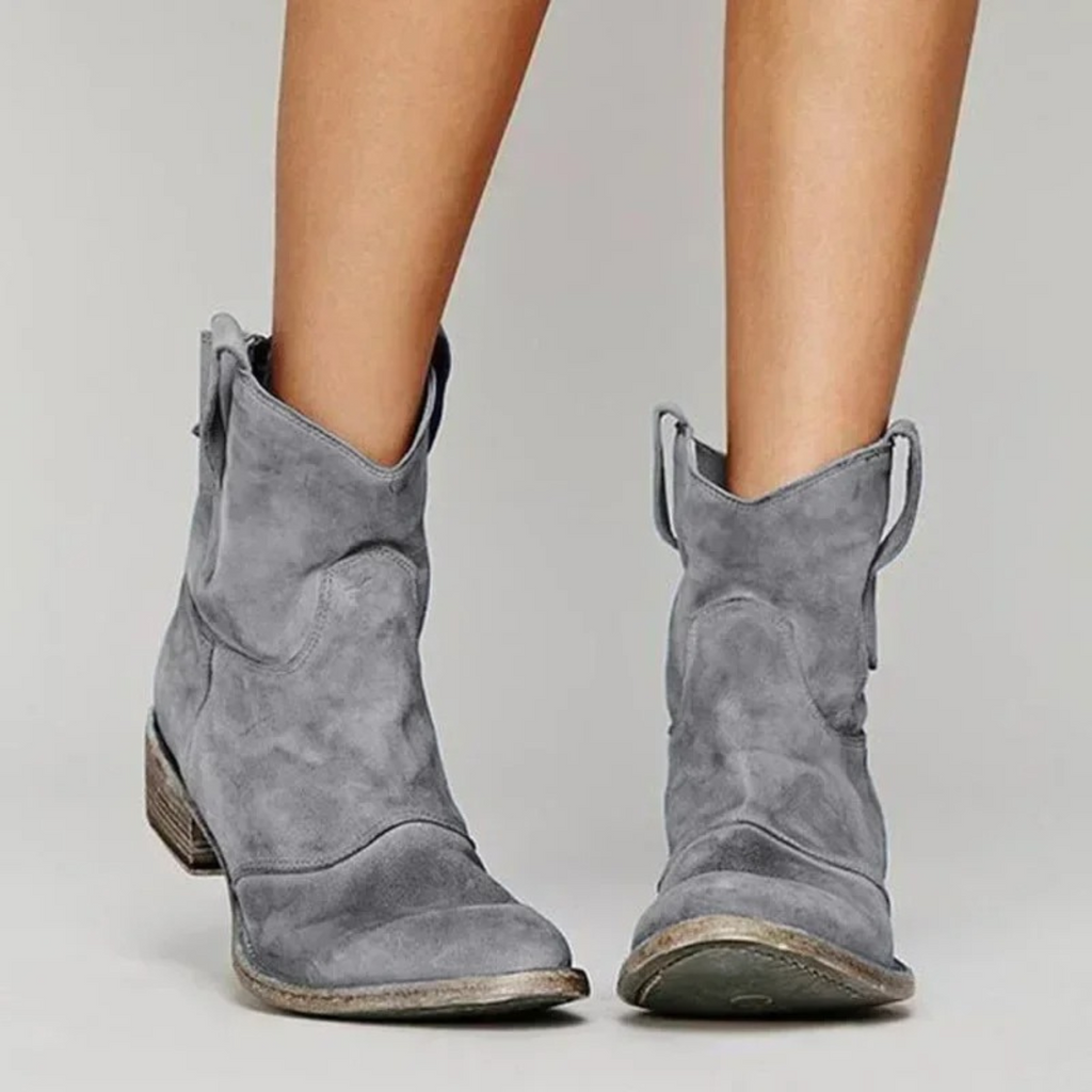 Elara Western Boot — Mulberry
