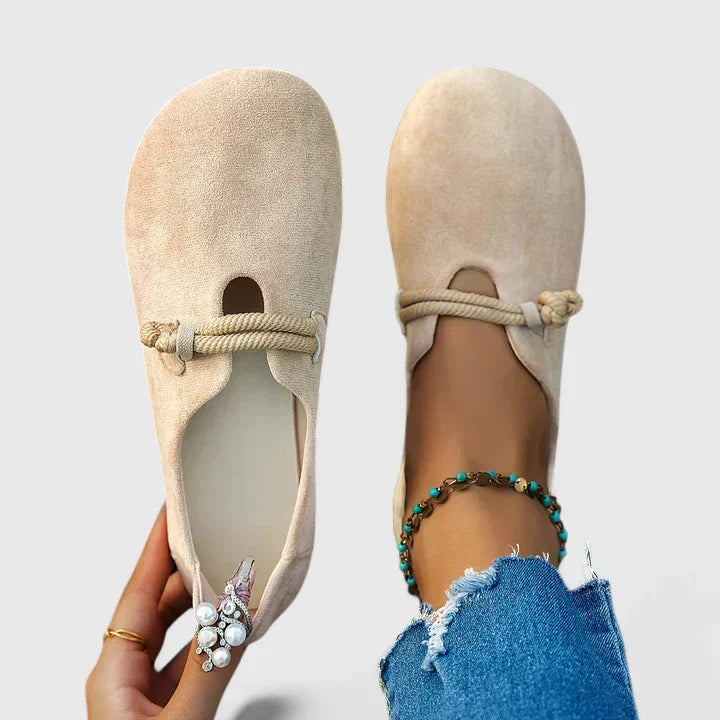 The Solene — Honey Suede Moccasins