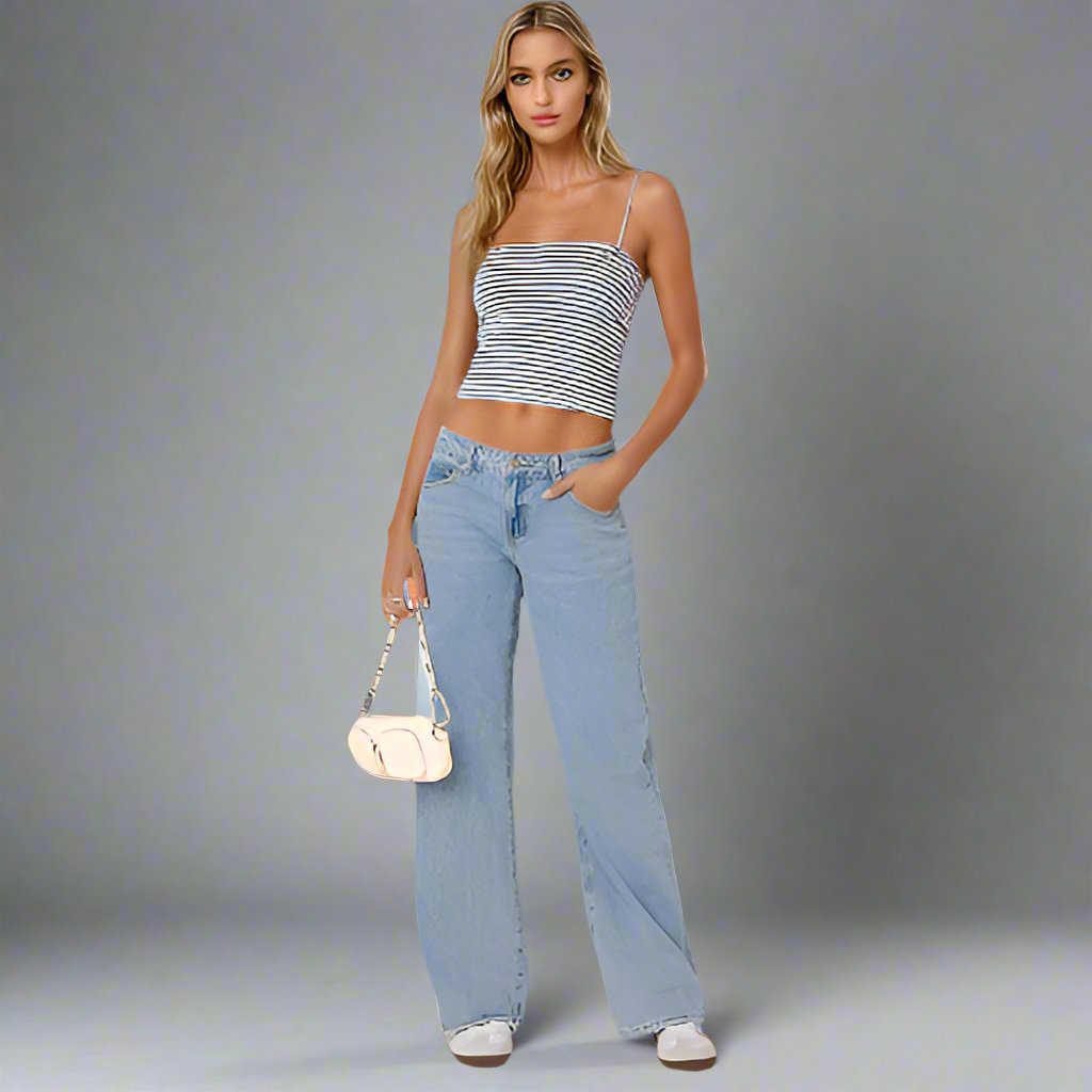 The Roxy — Azure Wide-Leg Denim
