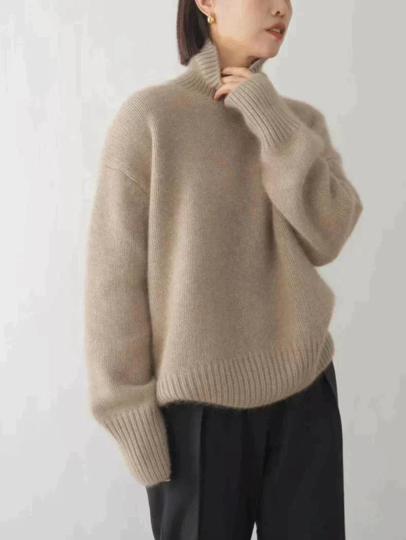 The Sari — Khaki Turtleneck Knit
