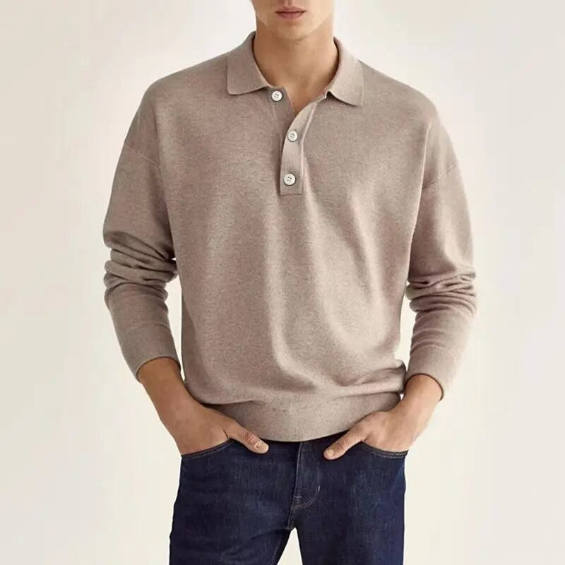 The Cael Polo — Handknit Long Sleeve