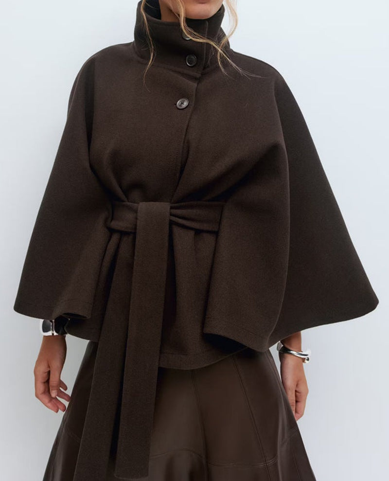 The Elara Wrap — Cape Sleeve Coat