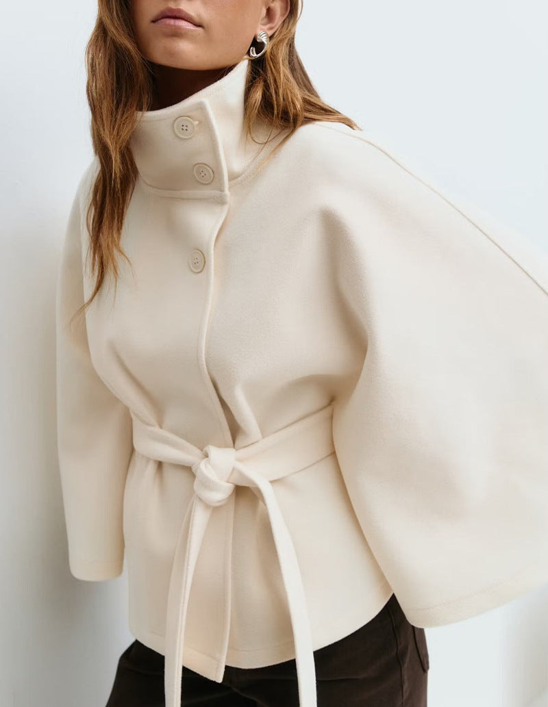 The Elara Wrap — Cape Sleeve Coat