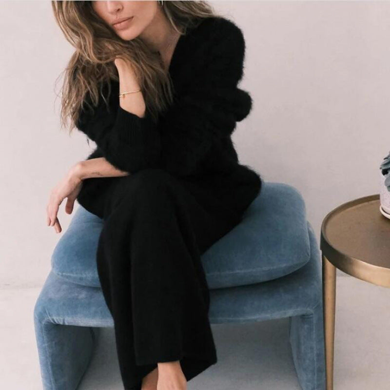 The Edda Cardigan — Slate Mohair