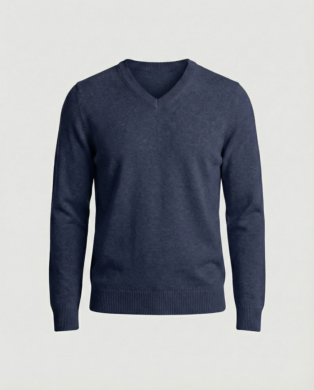 Elian V-Neck Knit — Light Gray