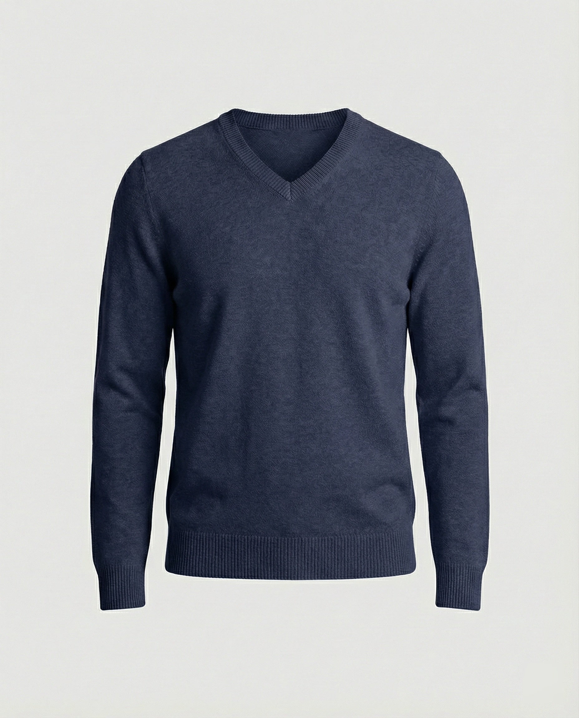 Elian V-Neck Knit — Light Gray