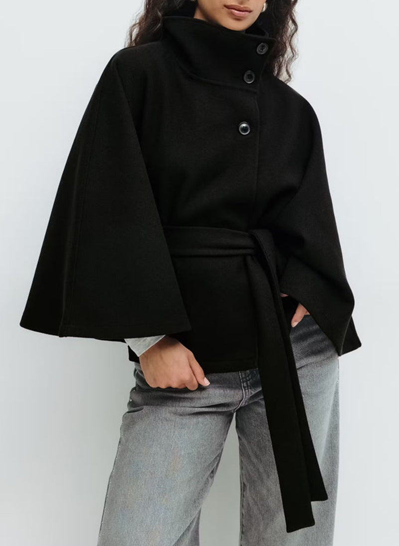 The Elara Wrap — Cape Sleeve Coat