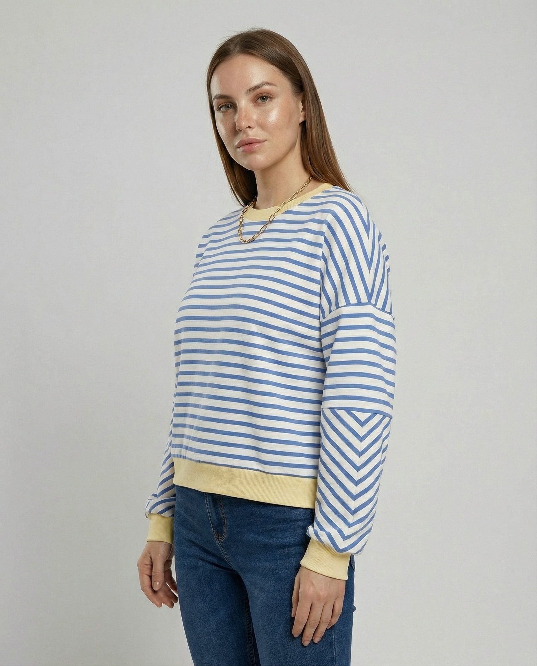 Eira — Balloon Sleeve Crew Sweatshirt