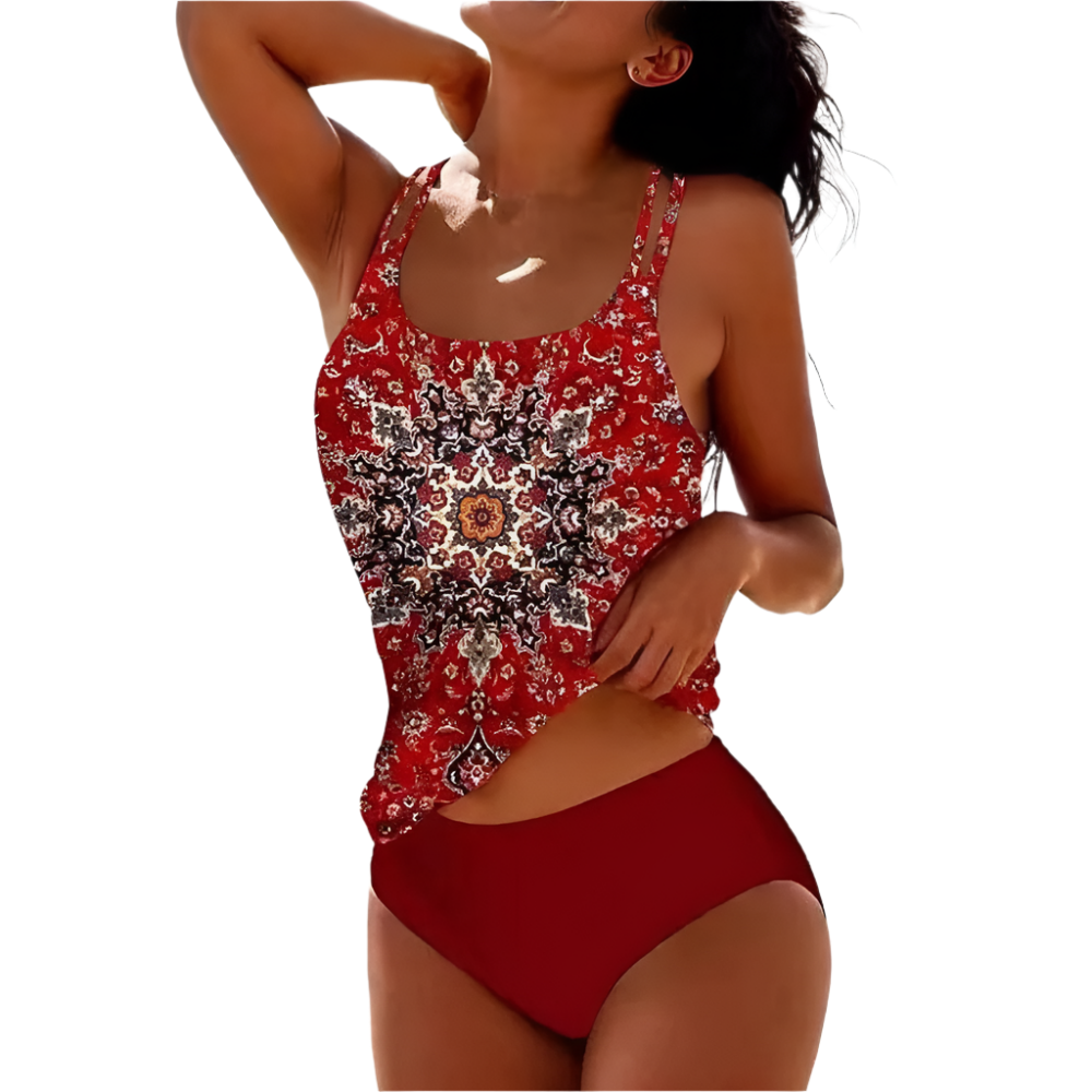 Elara Tankini Set — Azure