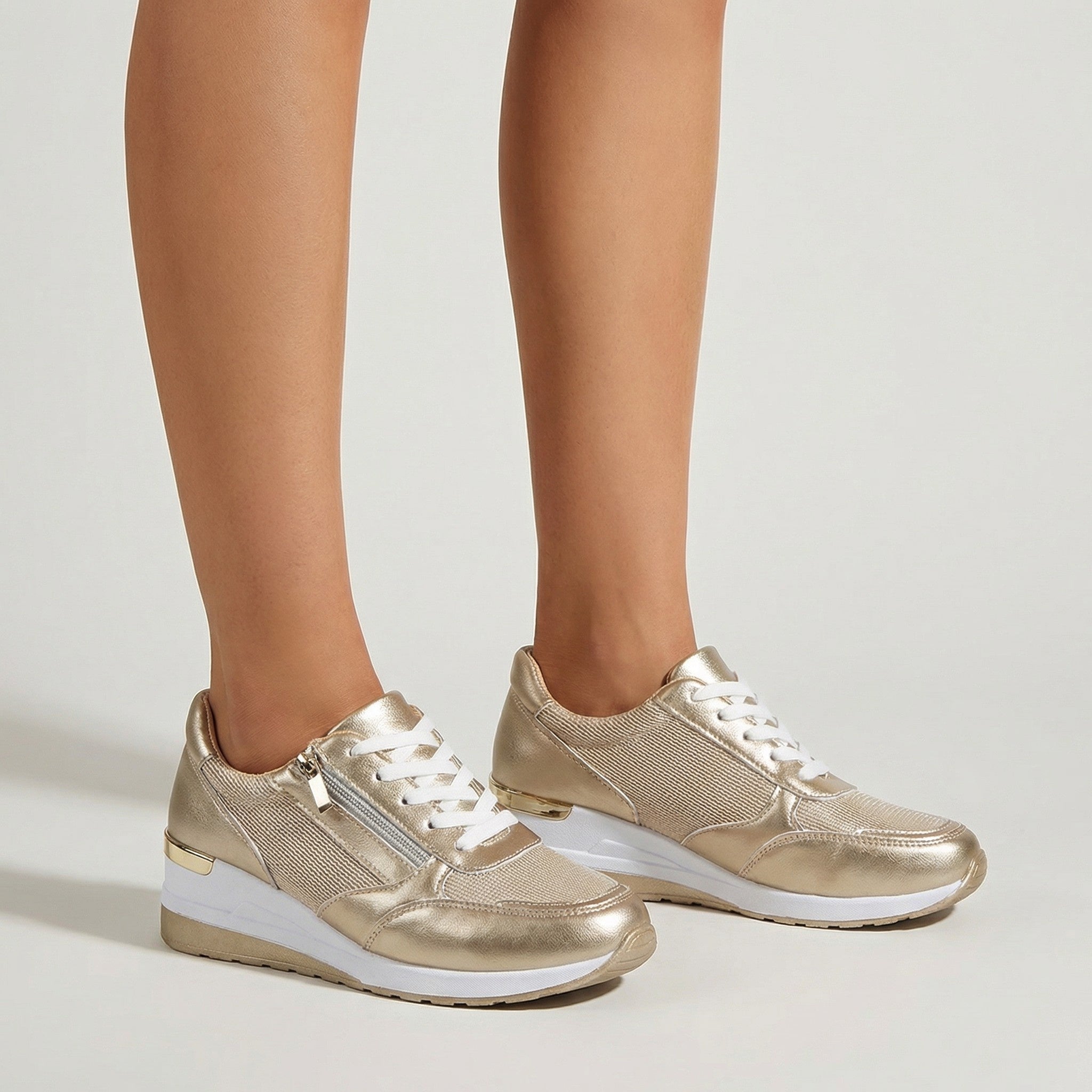 The Sylvi Sneaker — Chalk Mesh & Suede