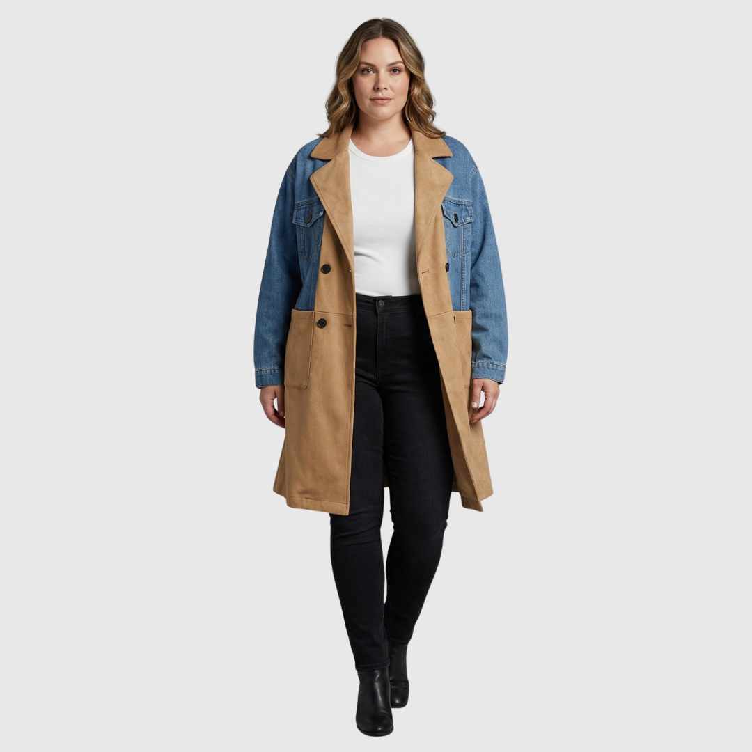 The Kaela — Indigo Denim Trench