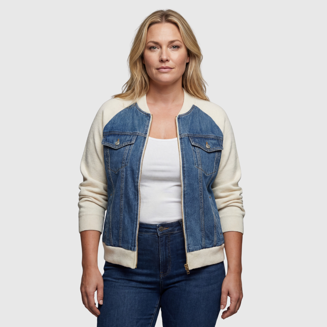 Niko — Denim Bomber Jacket