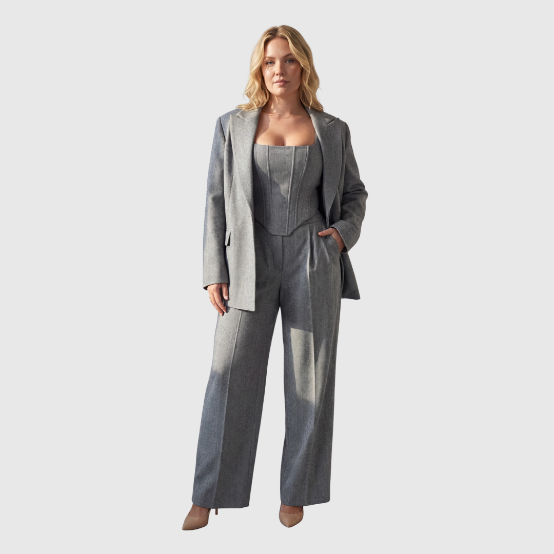 The Elira Set — Blush Three-Piece Suit