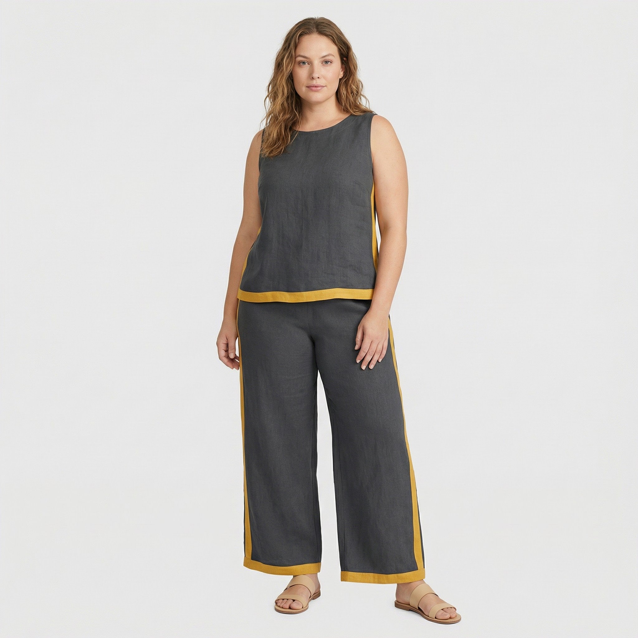 The Miko Set — Slate Cotton-Linen Duo