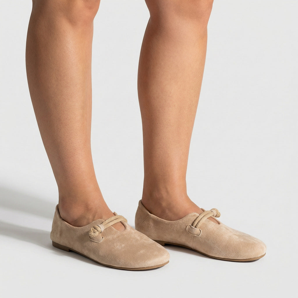 The Solene — Honey Suede Moccasins