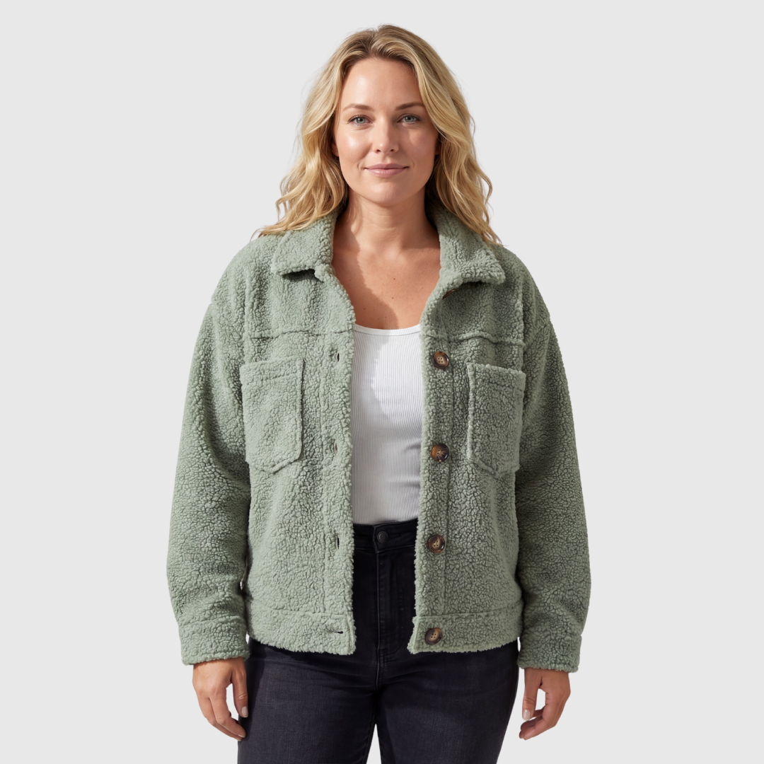 The Selina — Moss Fleece Jacket