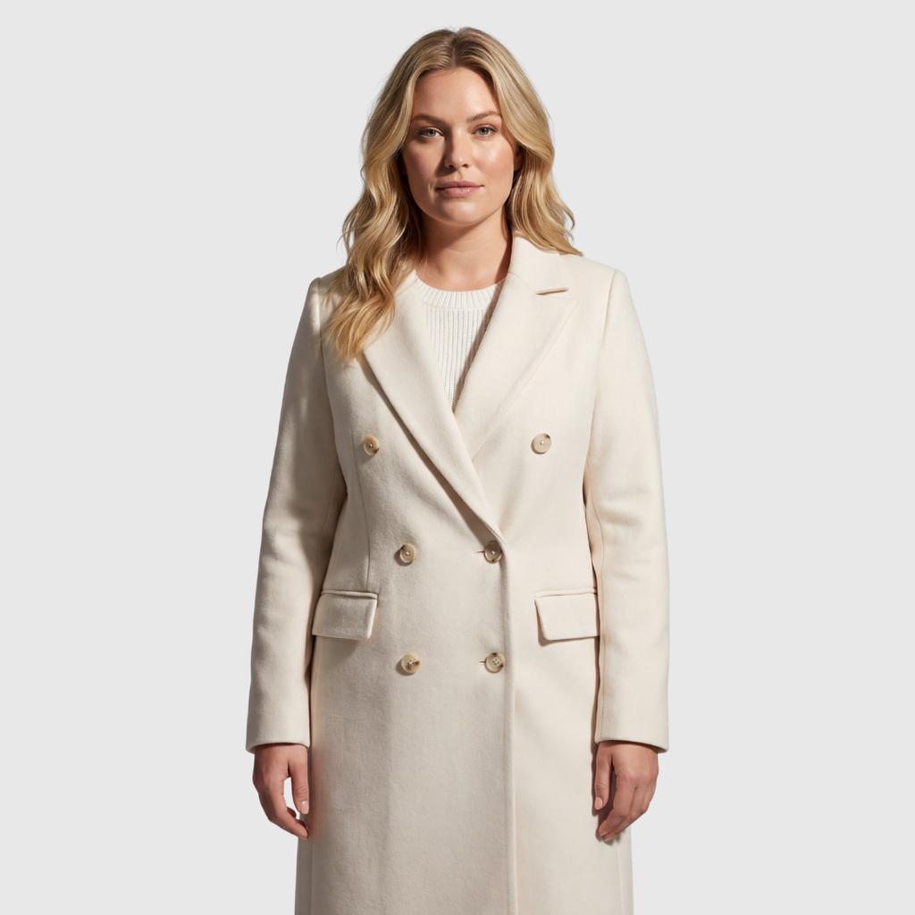 The Liora — Khaki Double-Breasted Trench