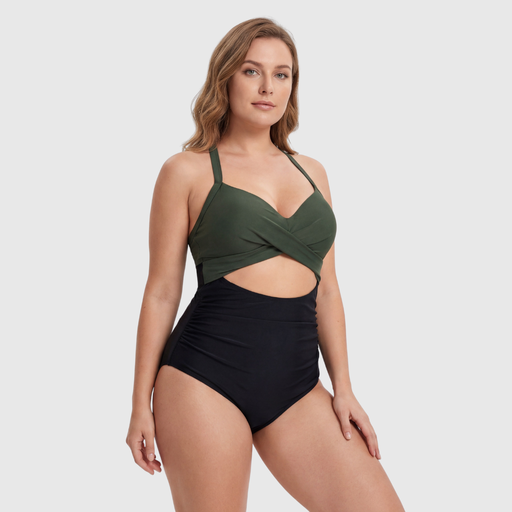 The Liora — Midnight Cut-Out Swimsuit