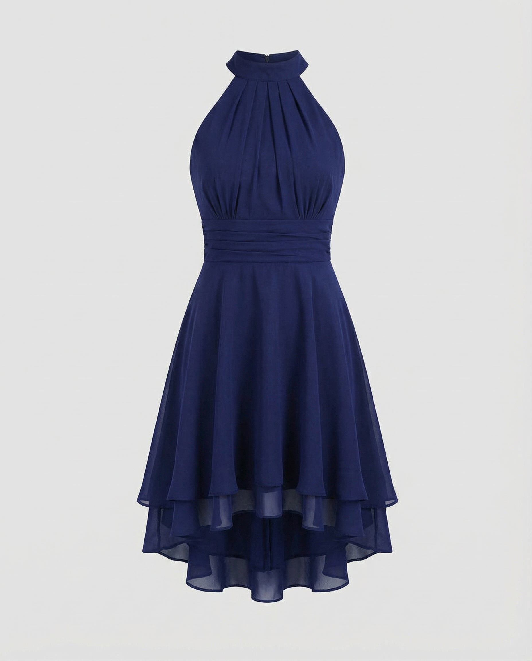 Isla Ruffle Dress — Midnight