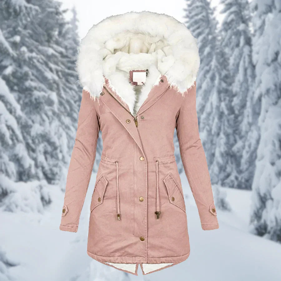 The Sanna Parka — Cobalt Faux Fur Trim