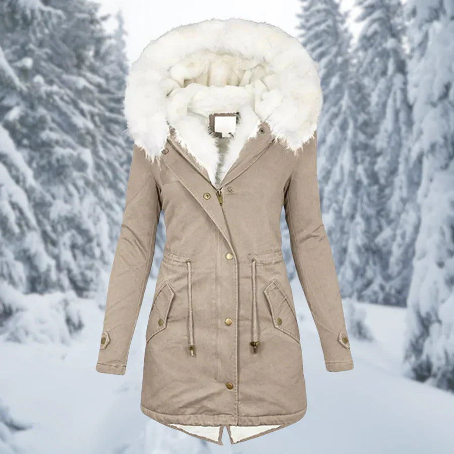 The Sanna Parka — Cobalt Faux Fur Trim