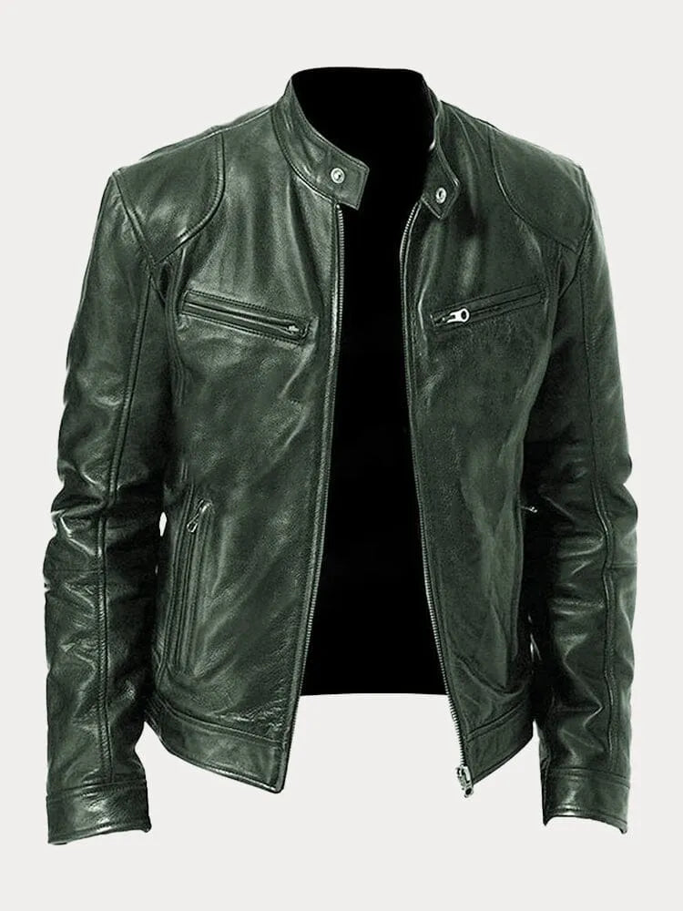 The Tycho — Cropped PU Biker Jacket