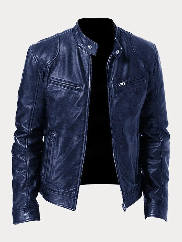 The Tycho — Cropped PU Biker Jacket
