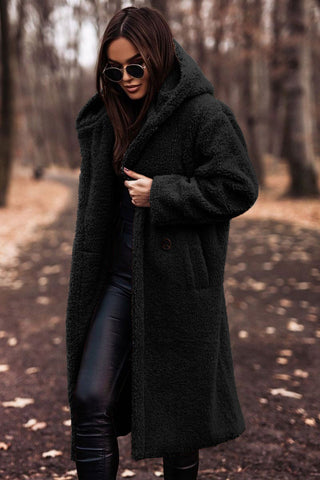 The Kaia — Hooded Teddy Coat