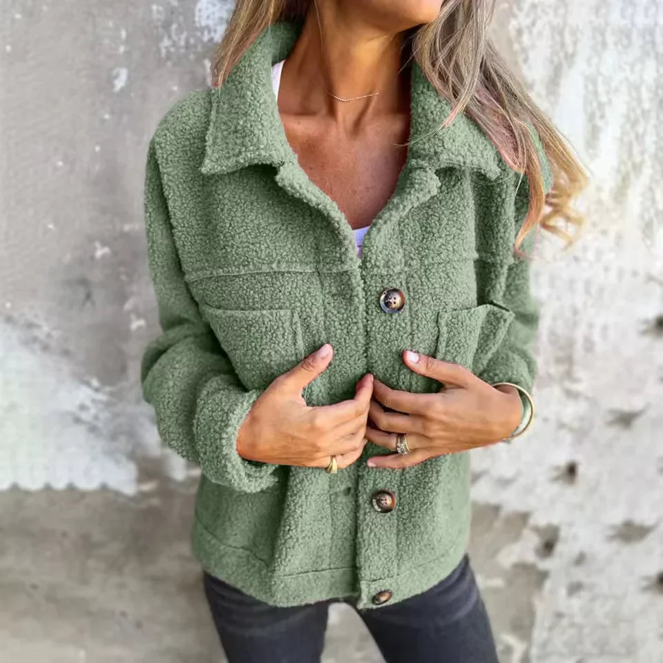 The Selina — Moss Fleece Jacket