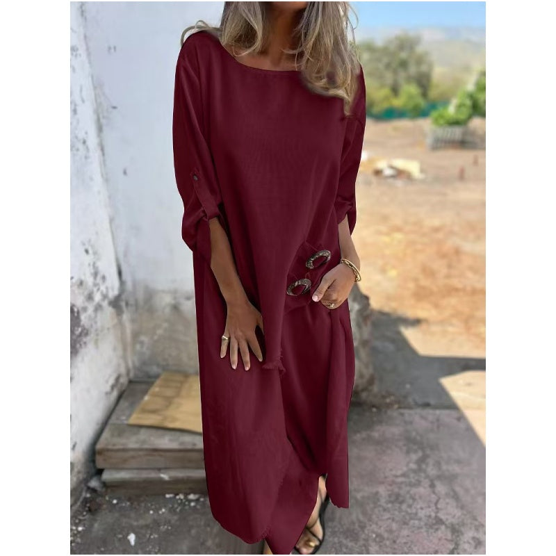 The Elina Set — Sky Linen-Cotton