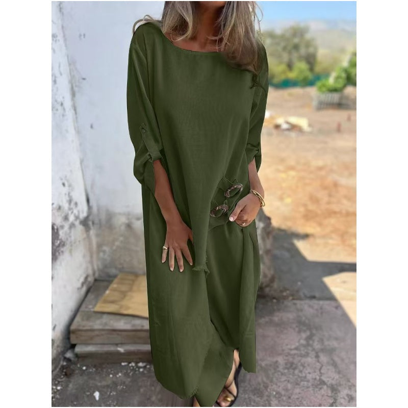 The Elina Set — Sky Linen-Cotton