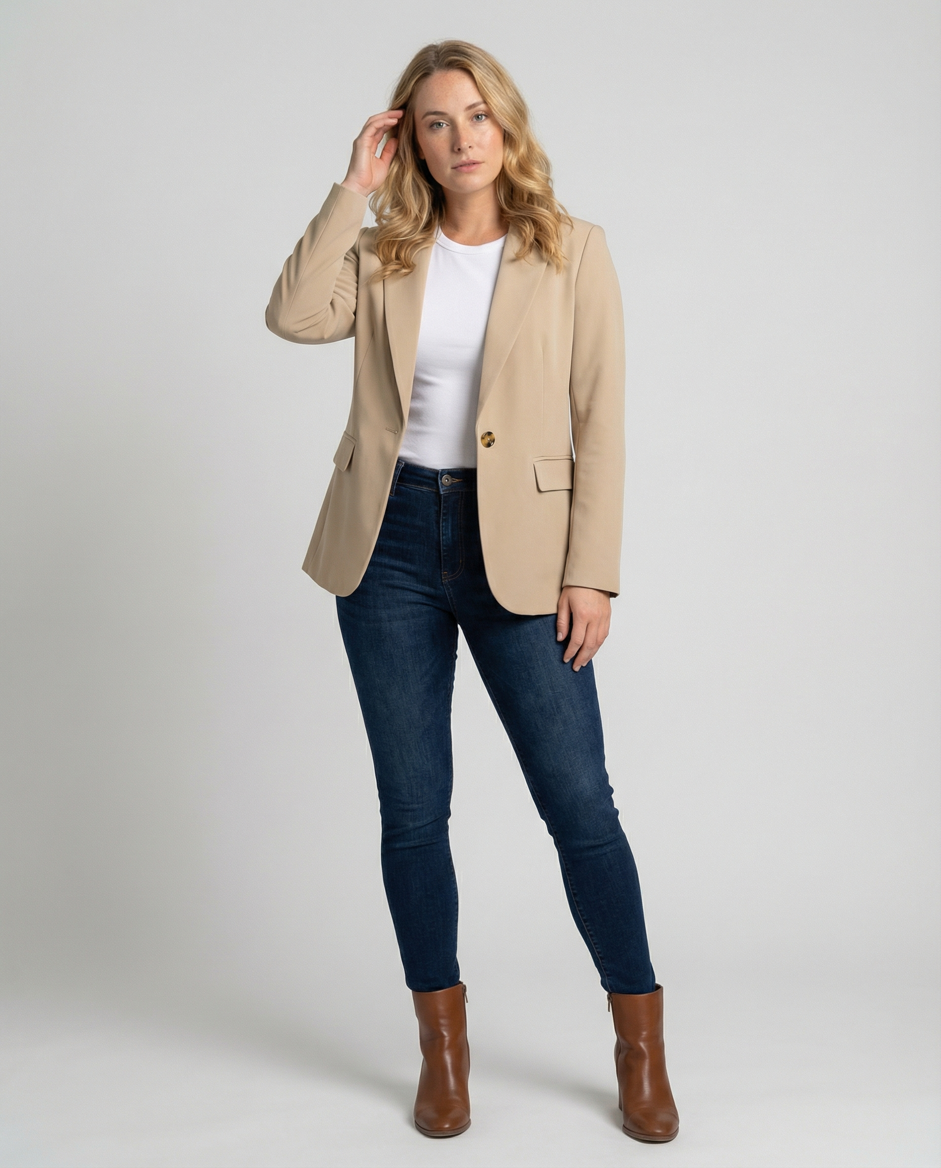The Eira Blazer — Khaki Tailored