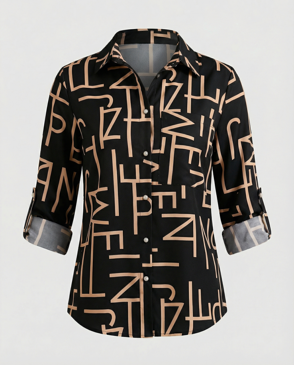 The Liora — Blue Script Shirt