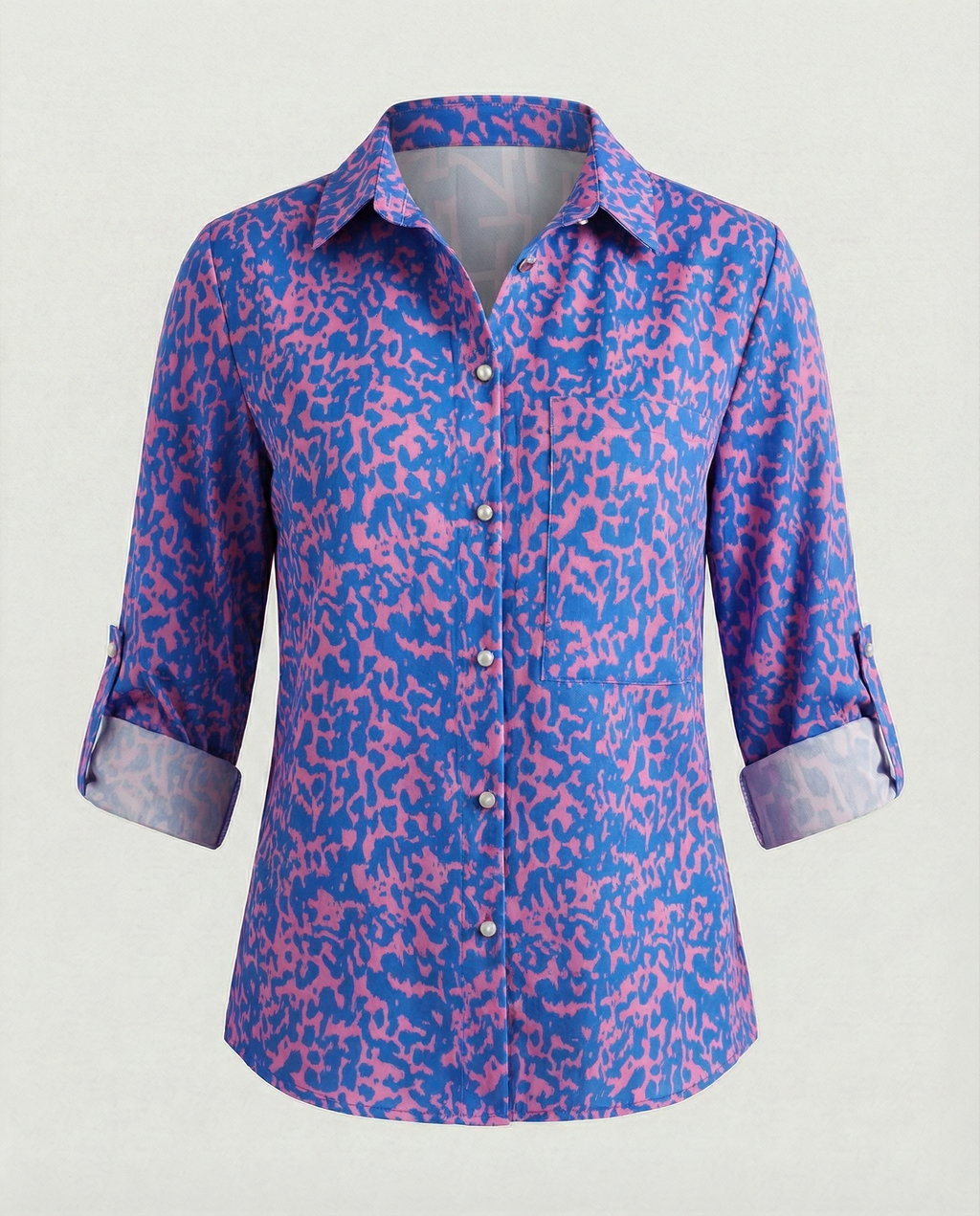 The Liora — Blue Script Shirt