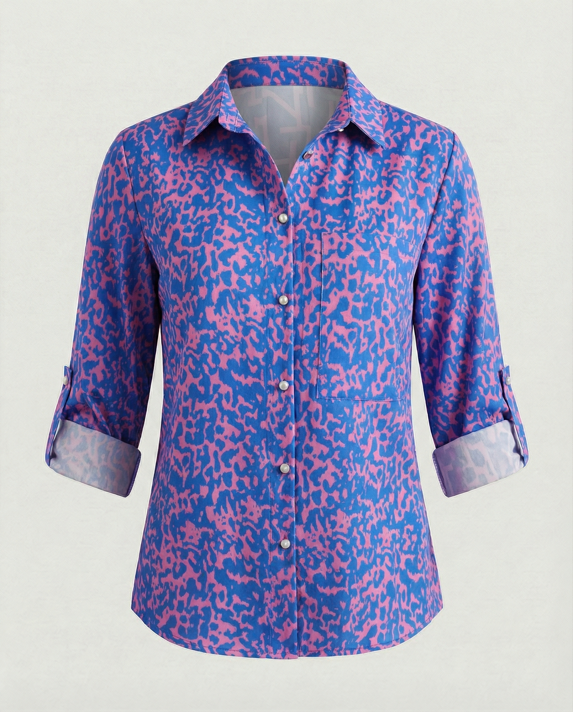 The Liora — Blue Script Shirt