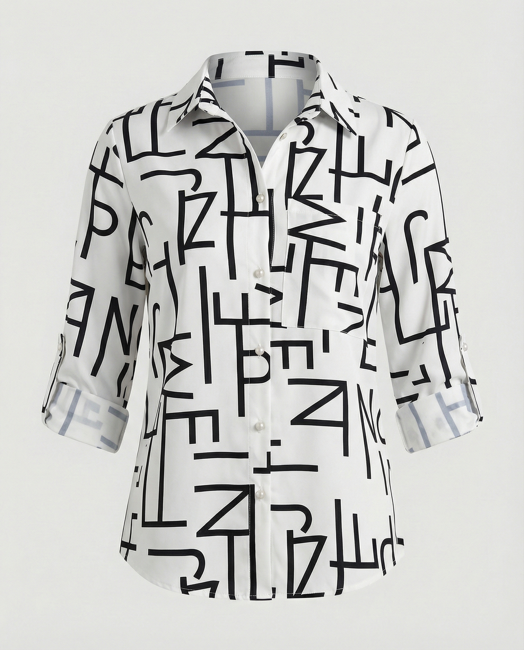 The Liora — Blue Script Shirt
