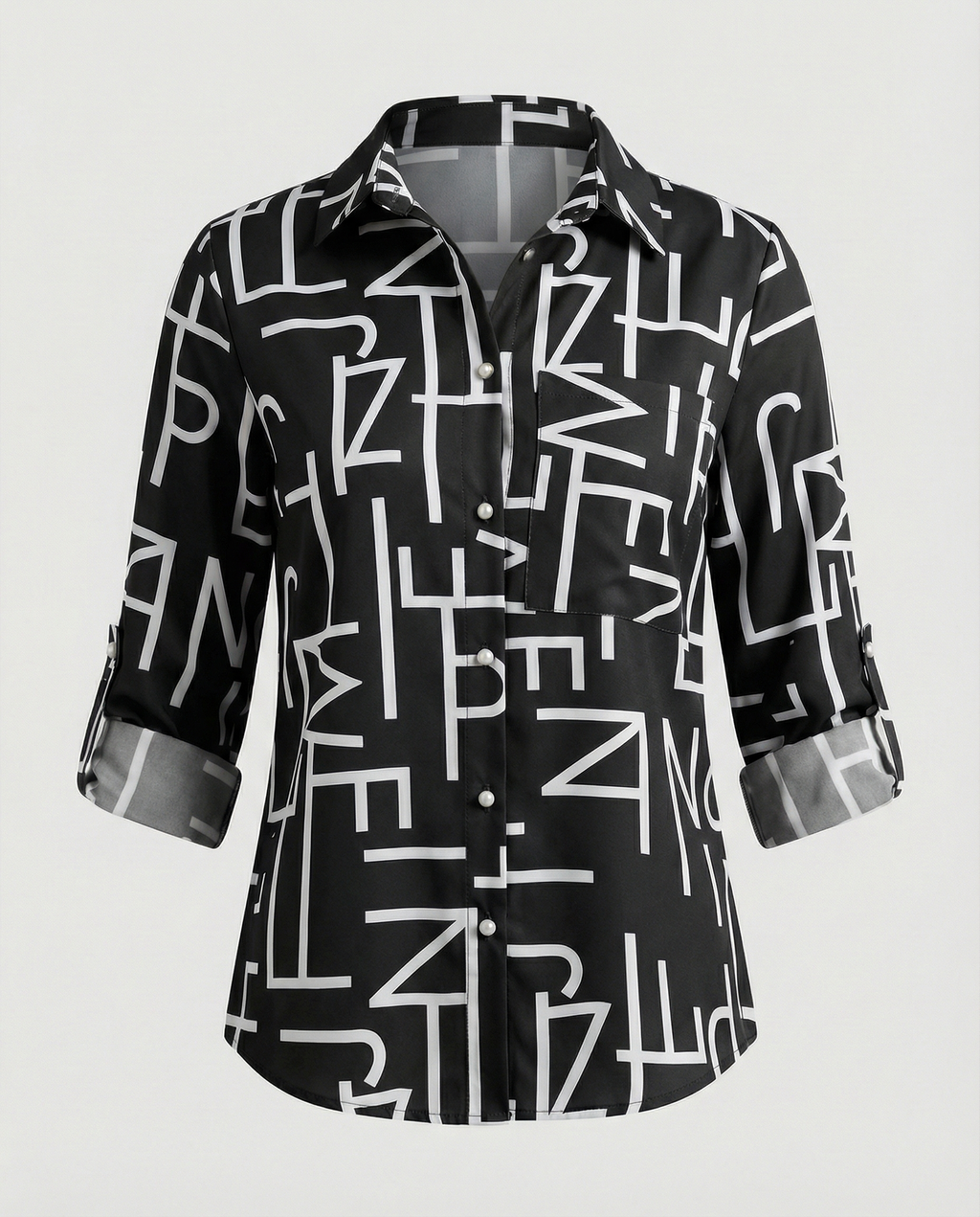The Liora — Blue Script Shirt