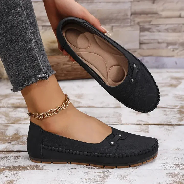 Tova Slip-On — Chestnut Leather