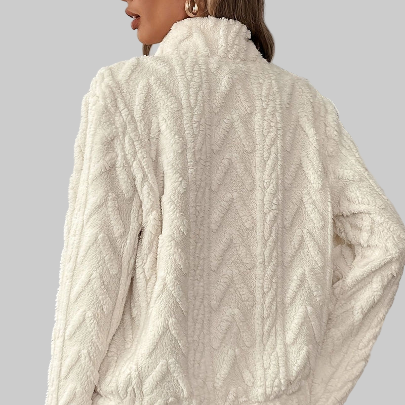 The Elia Zip Fleece — Chalk