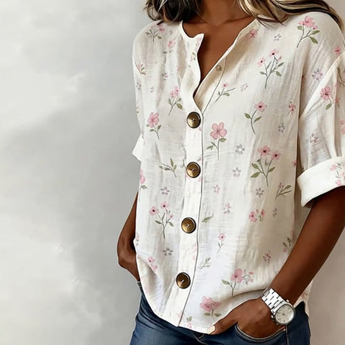 Blouse à motif floral vintage