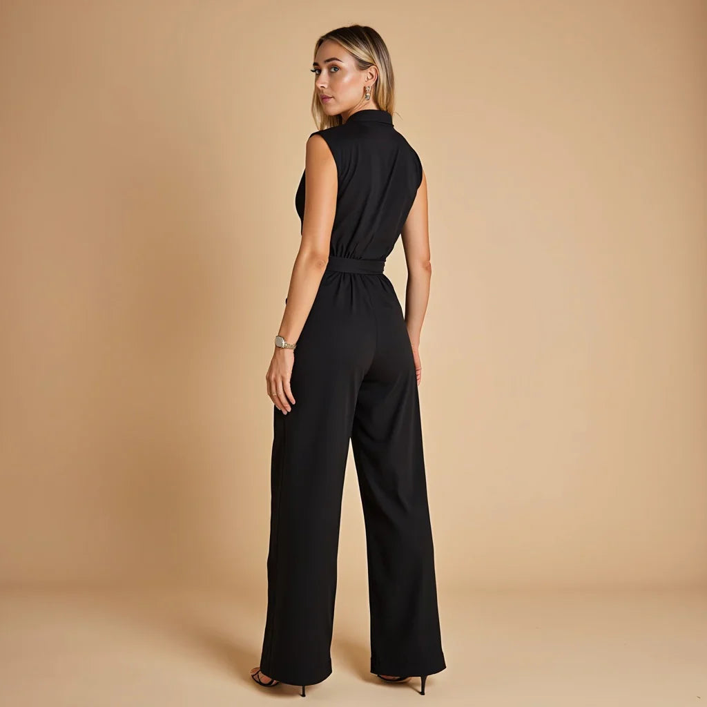 The Zarya — Sand Wide-Leg Jumpsuit