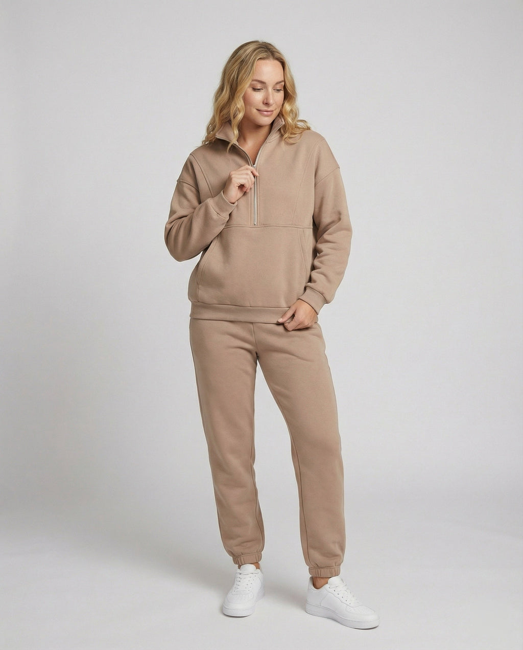 Elsie Tracksuit Set — Moss Fleece