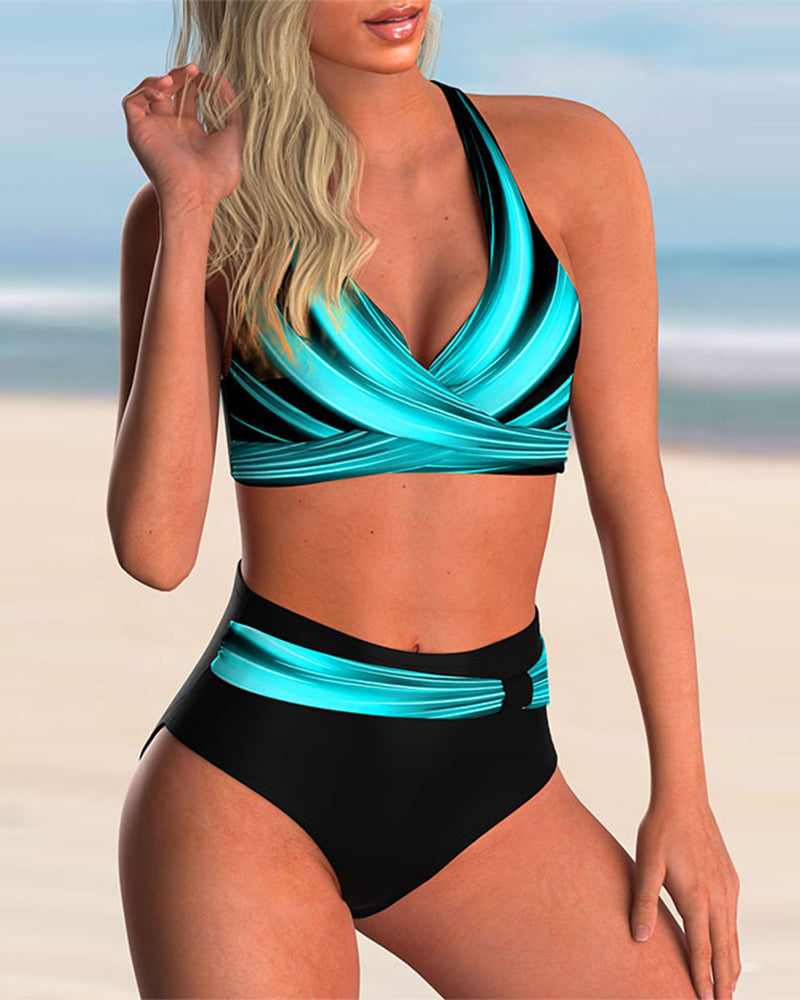 Liliana - Ensemble Bikini Imprimé avec Encolure Croisée