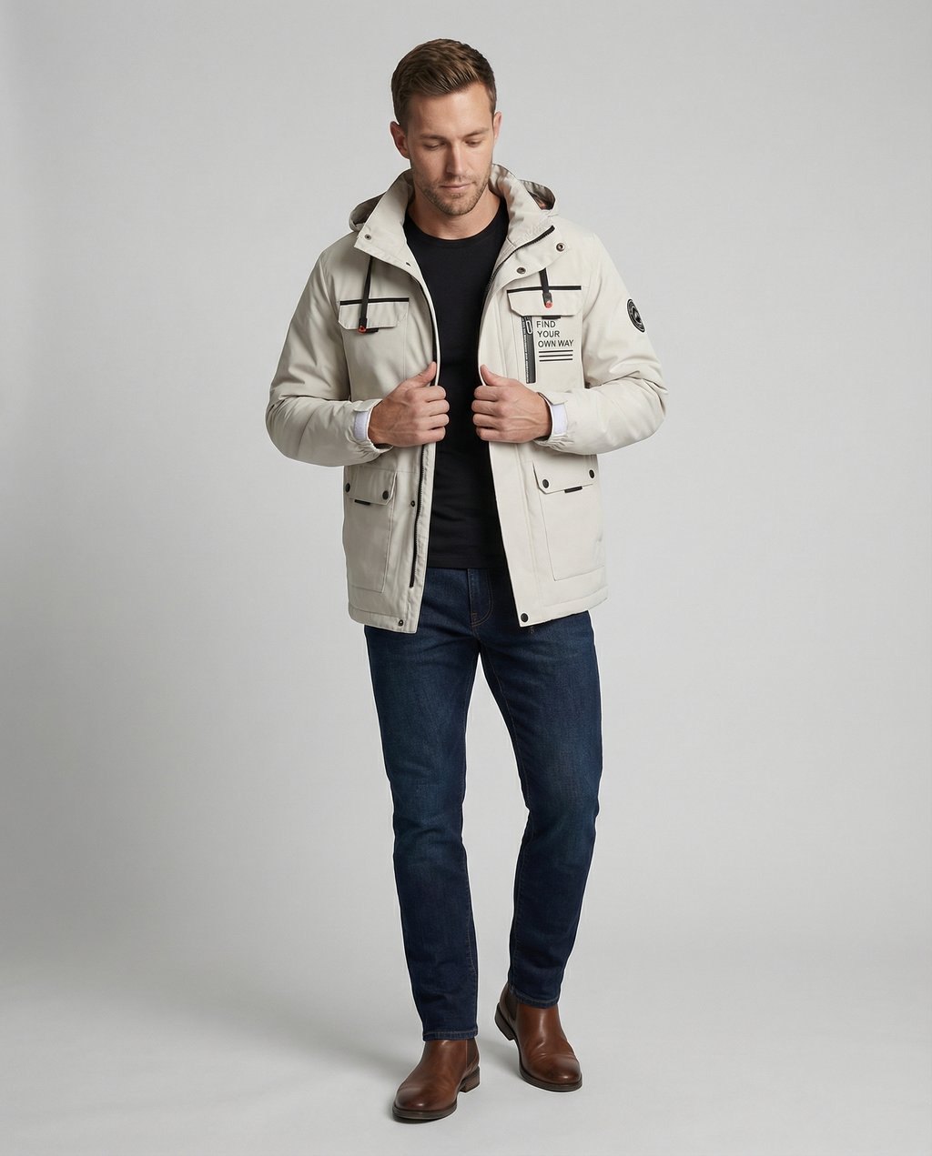Kyro Parka — Bone, Moss & Ember