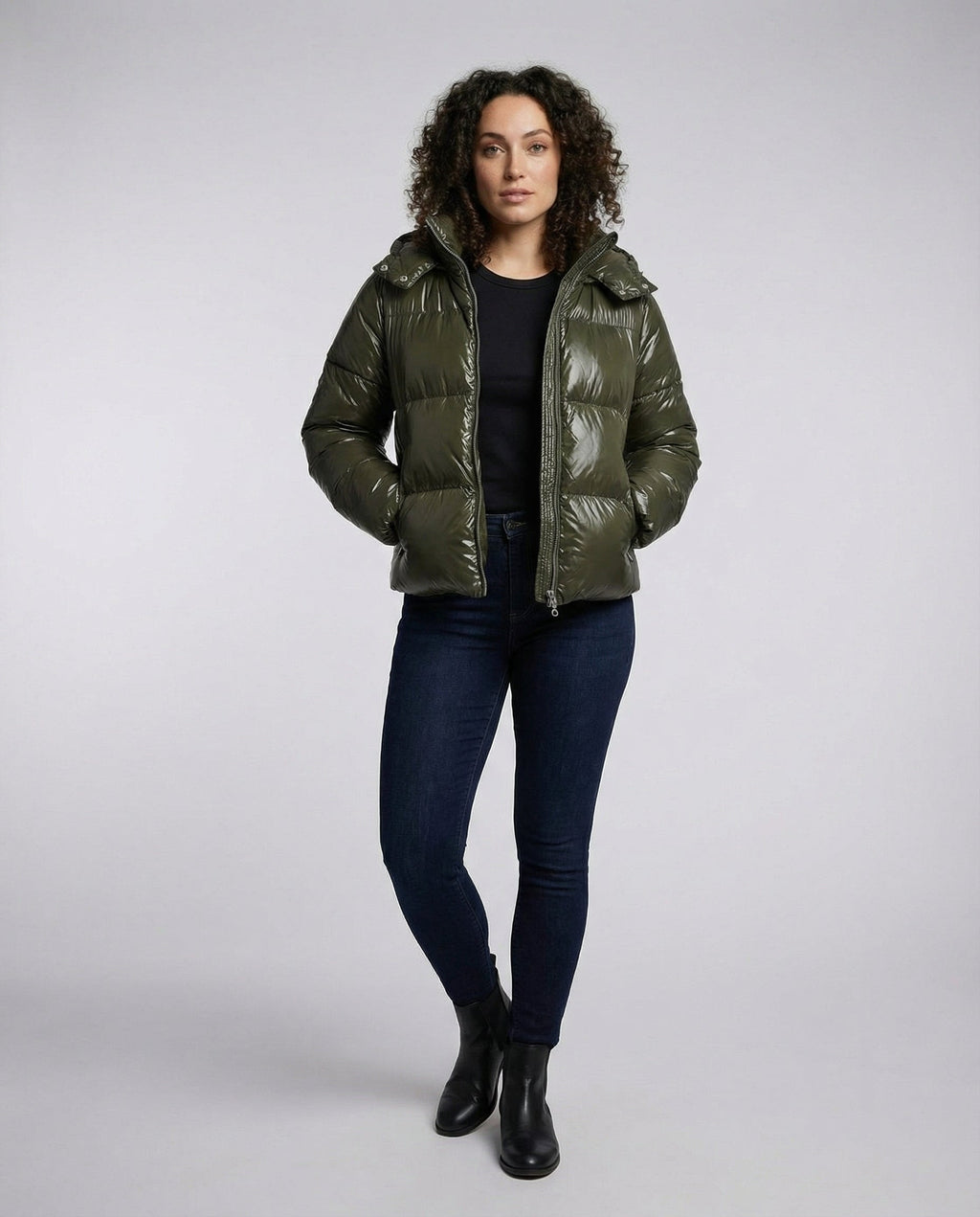 The Elara Puff — Moss Quilted Jacket