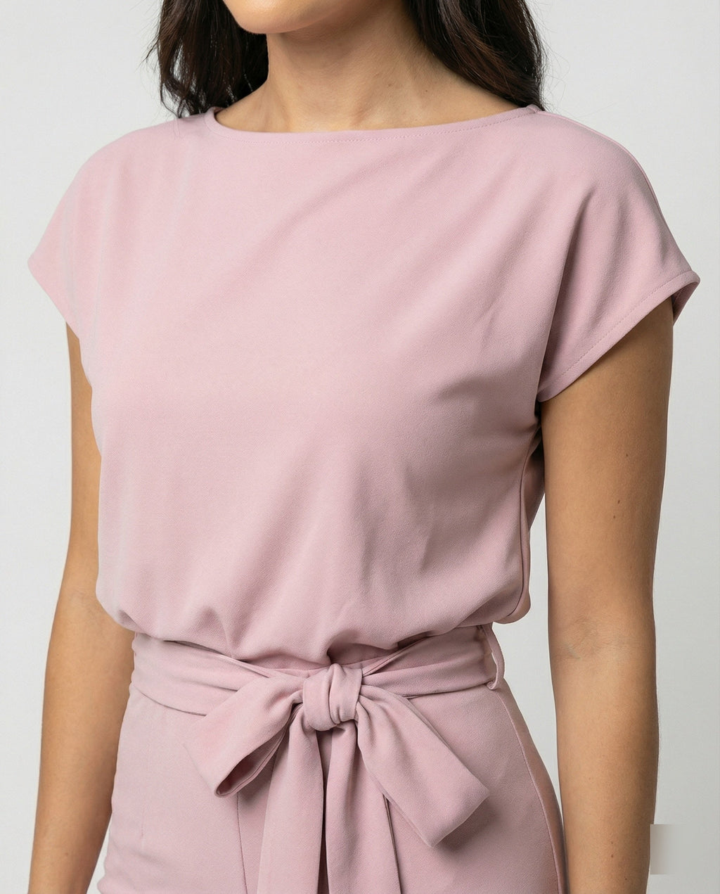 The Elara Jumpsuit — Blush Wrap