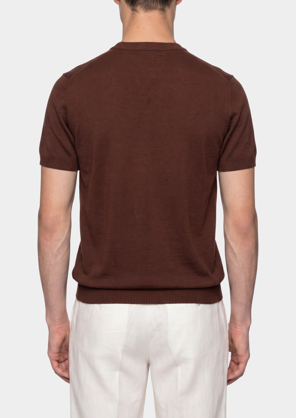 T-shirt à col rond en maille ESSENTIEL CAFÉ