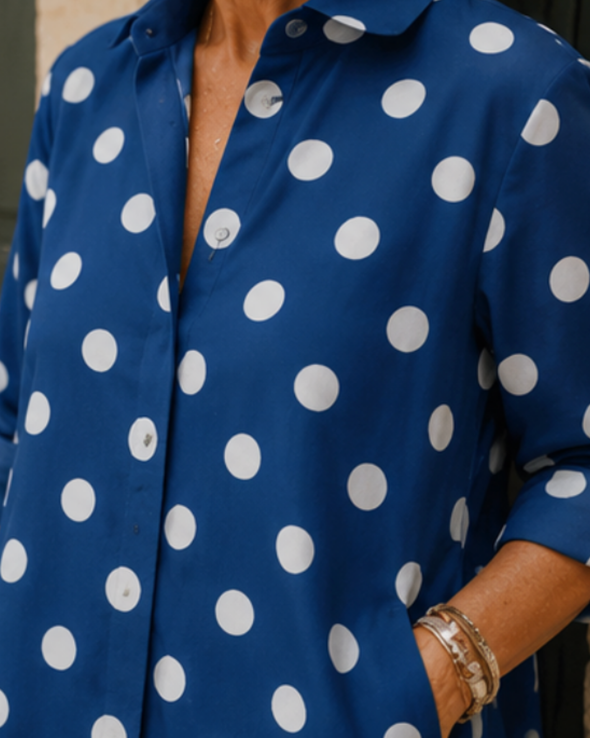 Elena | Robe de ville Bleu Horizon