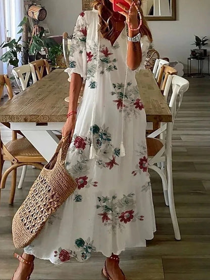 ARIA | Robe bohémienne avec dissimulation du ventre